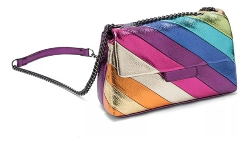 Bolso De Hombro Retro De Piel Con Cadena Para Mujer A