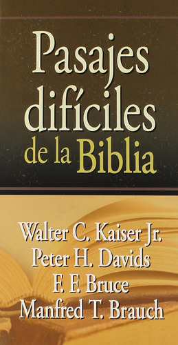 Libro Pasajes Dificiles Biblia, Walter C