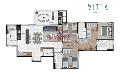 Imagem 10 de 10 de Apartamento Com 3 Dormitórios À Venda Com 241.02m² Por R$ 1.957.211,00 No Bairro Água Verde - Curitiba / Pr - Aa 1610