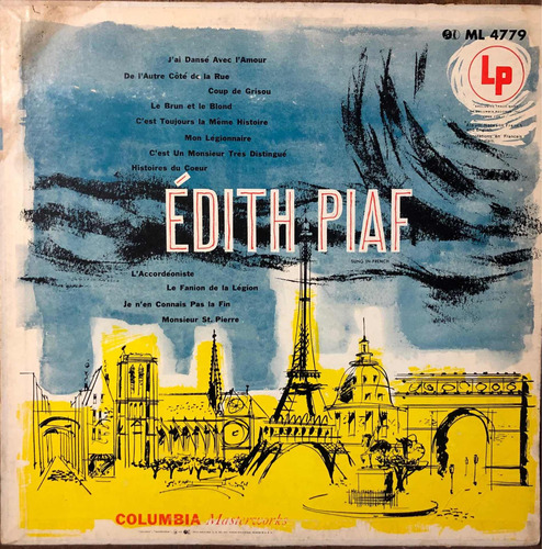 Edith Piaf. Disco Lp.  Avec Orchestre Importado Usa.