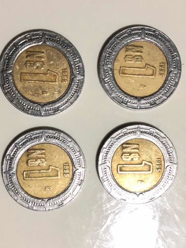 4 Monedas De N 1 Peso Del Año 1995