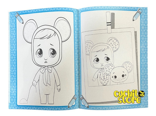 Divertilibro Libro Para Colorear Bebe Llorones Pintar Niñas