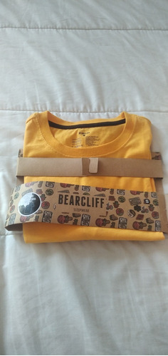 Polera Manga Corta Amarilla  Bearcliff  S