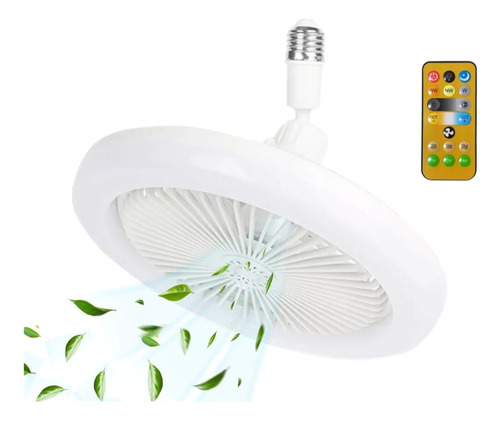 Foco Ventilador Techo Luz Led Control Blanco Interiores Aire