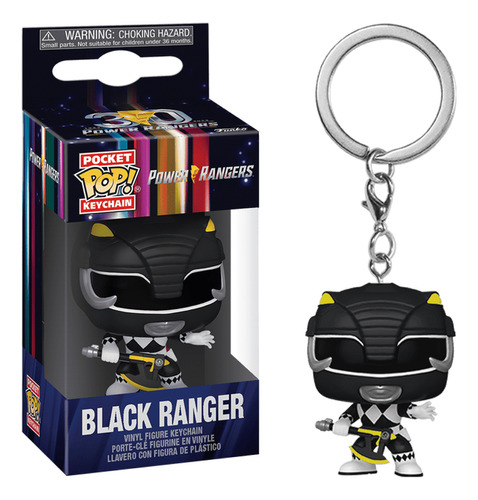 Chaveiro Funko Pop Power Rangers Black Ranger
