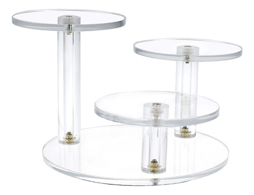 3 Soporte De Acrílico Redondo Soporte De Exhibición Claro