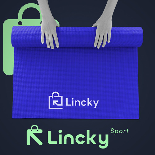 Tapete de yoga Lincky Yoga Mat de 3 mm color azul