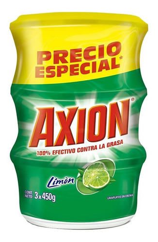 Lavaloza Axion 450 Gr 3 Unidades Limon