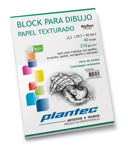 Block Para Dibujo Texturado 210 Grs A3 - Encolado - Plantec