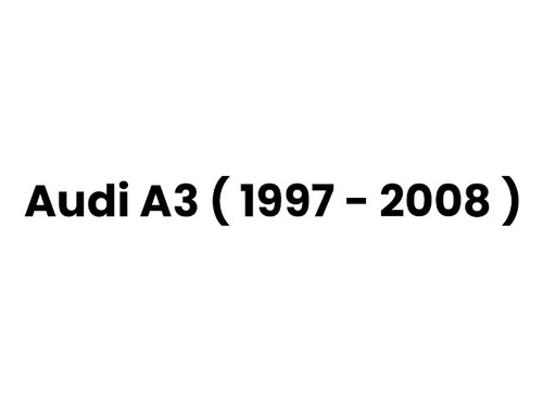 Esquemas Eléctricos Audi A3 ( 1997 - 2008 )