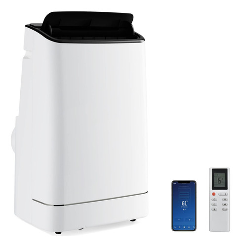Aire Acondicionado Portátil 15000 Btu 4 En 1 Con Control Rem Blanco