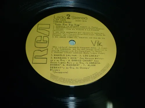 Vinilo Vote Por Tip Top Impecable (Usado)