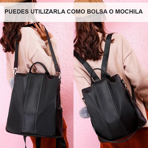 Imagen 2 de 7 de Bolsa Mochila Dama Multifuncional Antirrobo Elegante Tow