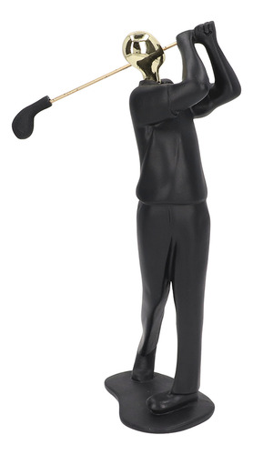 Estatua De Golfista Negra, Hermosa Postura Mate
