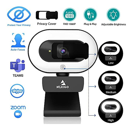 2021 Nexigo Streamcam N930e Con Software, Cámara Web 1080p C