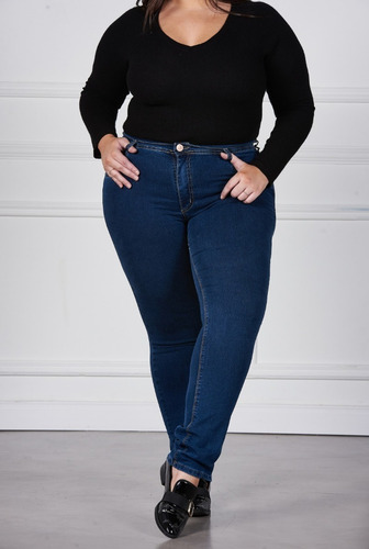 Imagen 3 de 7 de Jeans Mujer Talles Grandes 46 Al 56 Elastizados Dama C3nitho
