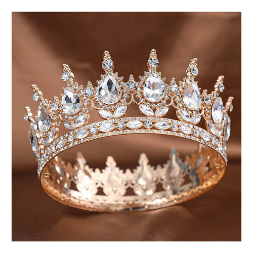 Corona De Reina Coronas Y Tiaras De Boda Con Diamantes De El Corona Blanca Dorada.