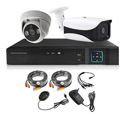 Kit Cctv 2 Cámaras Mixtas 4ch M22h - Vipa