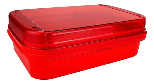 Tupperware Modular Retangular Classic 2 Litros Vermelho