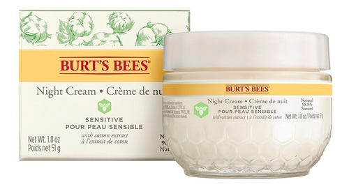 Crema Facial De Noche Burt's Bees Sensitive 51 Gr