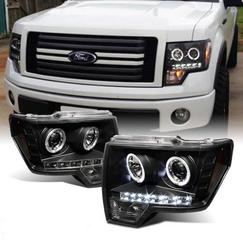 Faro Delantero Ojo De Angel Ford F150 2009-2014