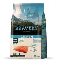 Comprar Alimento Para Perros Raza Grande Adulto Bravery Salmón 4kg