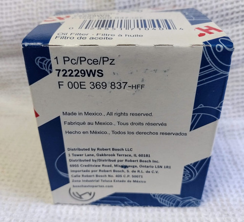 Bosch Filtro De Aceite Motor 16 Micras Corolla 15$