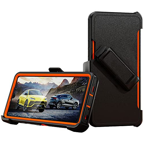 Funda Para Samsung Galaxy A51 4g Negro+naranja 6.5 Pulgada D