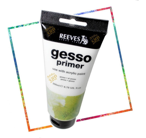 Gesso Primer Reeves 200ml Base Telas Arte Profesional Cuadro