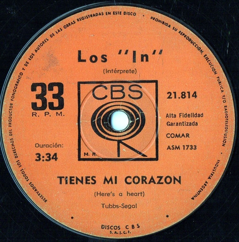 Los In    Tienes Mi Corazón - No Puedo Quitar Mis Ojos De Ti