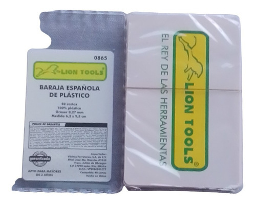 Baraja Española Plástica Juego De Mesa Con 40 Cartas Lavable