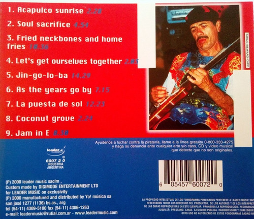 Cd Santana Lo Mejor De