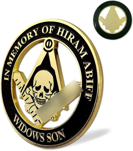 Masonic Car Emblem Widow Son Hiram Abiff Mason Square & Comp