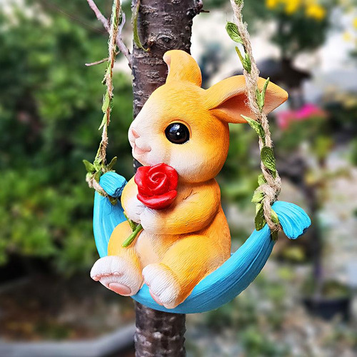 - Estatua Colgante De Jardín, Figura De Animal, Cerca Al