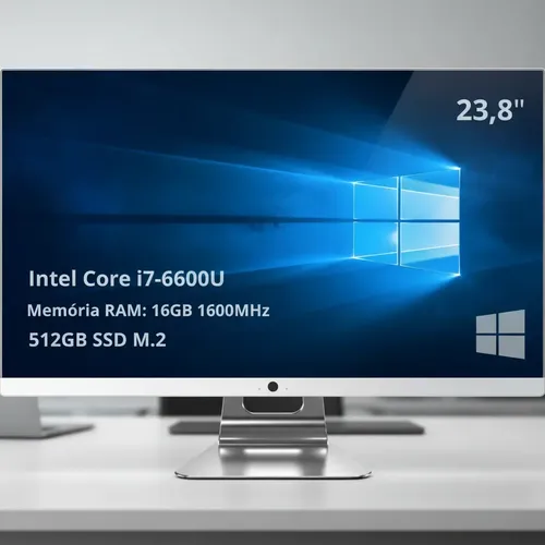 Computador All In One I7 Intel 16gb 23.8 Webcam Ssd 512gb
