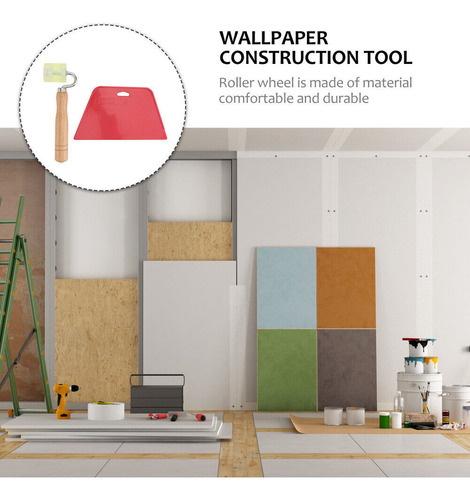 Set Herramienta Instalación Papel Mural Con Rodillo Espátula