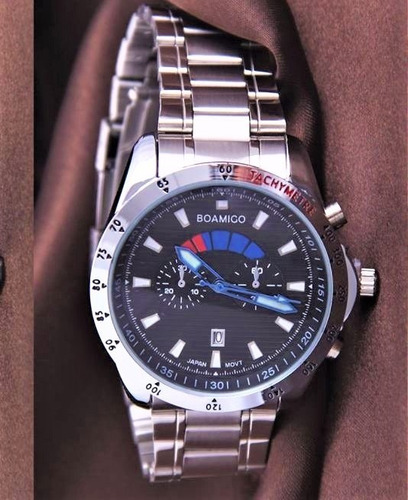 Relógio Masculino Esportivo Pulseira De Aço Watch Men Steel