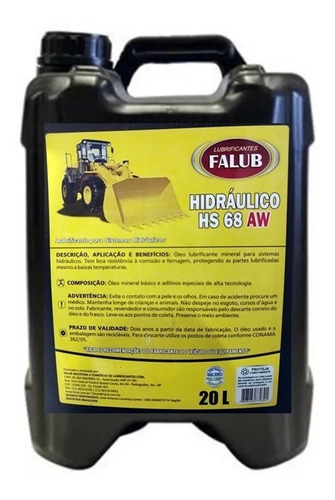 Balde Oleo Hidraulico 68 Star Lub 20 Litros Frete Gratis