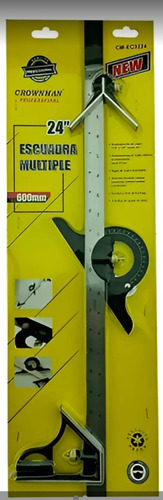 Escuadra Multiple Multiuso Combinada 600mm Crownman