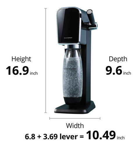 Sodastream --- Art Agua Con Gas Negro Con Botella De