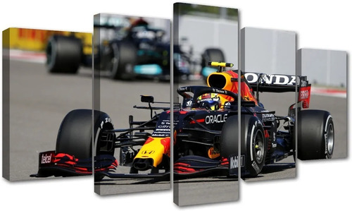 5 Cuadros Canvas Checo Perez Lewis Hamilton F1 Automovilismo