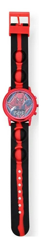 Reloj Lcd Con Luces Marvel Spiderman Para Niños