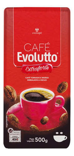 Café Torrado e Moído a Vácuo Extraforte Evolutto Pacote 500g