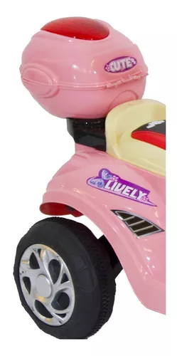 Moto Elétrica Infantil Lambreta Rosa - Bel Brink