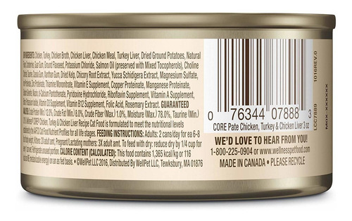 Bienestar Core Grano Natural Libre De Wet Sección Comida De