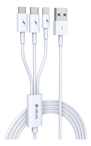 Cables De Carga 3 En 1 Original Devia Usb A Micro Usb Tipo C