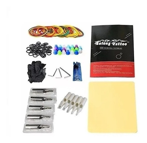 Kit De Tatuaje Tz-011 Maquina Fuente Tintas Tattoo