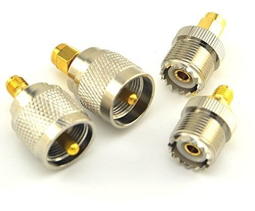 Imagen 2 de 5 de Kit De Conectores De Rf Sma-uhf Sma A Uhf Pl259 So239 4 Tipo