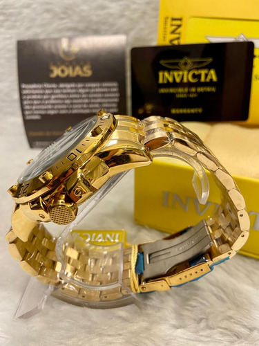 Relógio Invicta Speedway Turbine 25850 Banhado 18k Completo