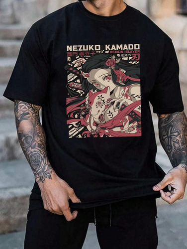 Playera Hombre Y Mujer Manga Corta Anime Oversize Nezuko